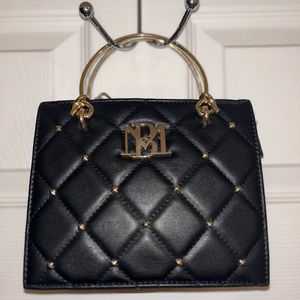 Badgley Mischka small black and gold purse